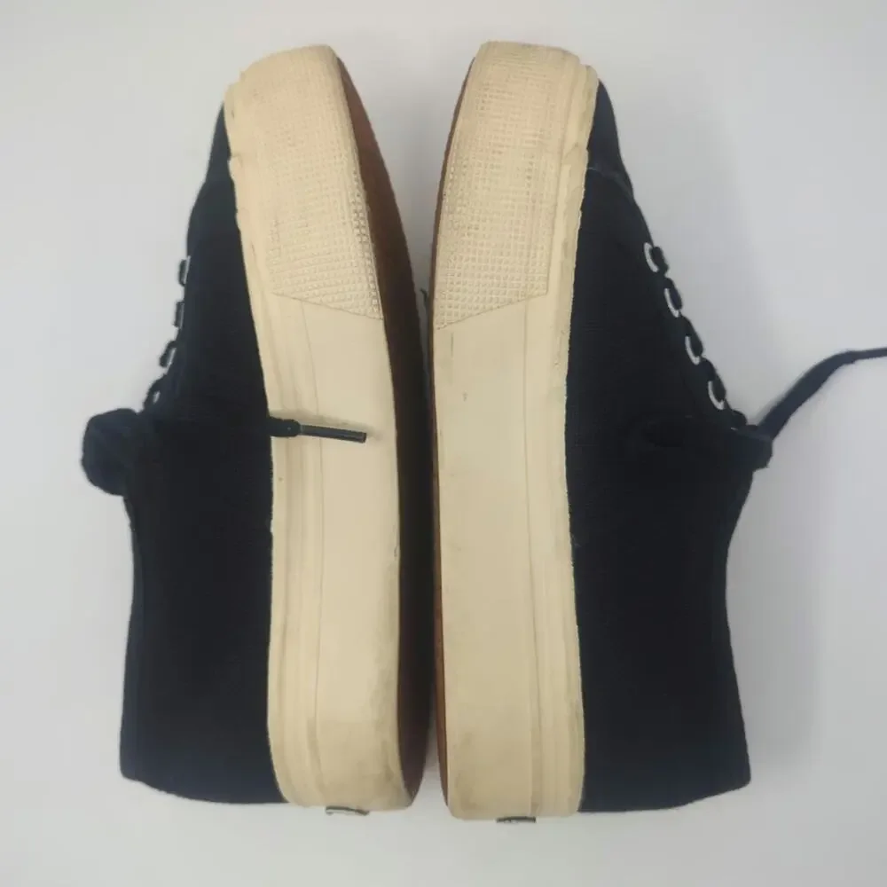 Superga 2790 Platform Black Sneaker Womens Size 7